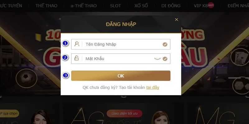 Hướng dẫn đăng nhập k8cc chi tiết 